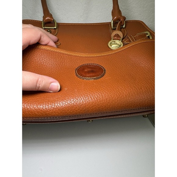 DOONEY & BOURKE Vintage Bag All Weather Leather Satchel 2Way USA 80s 90s Brown** - Picture 9 of 16